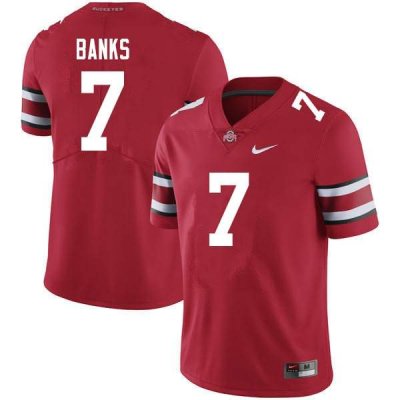 NCAA Ohio State Buckeyes Men's #7 Sevyn Banks Scarlet Nike Football College Jersey BBB8045QD